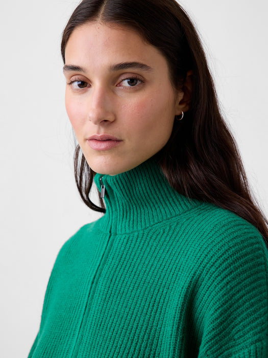 CashSoft Oversized Half-Zip Sweater