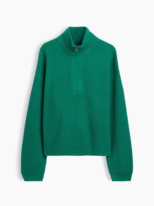 CashSoft Oversized Half-Zip Sweater