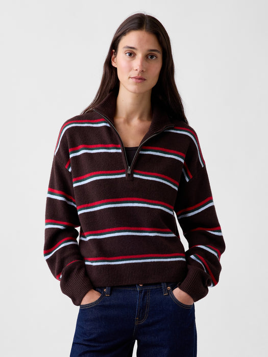 CashSoft Oversized Half-Zip Sweater