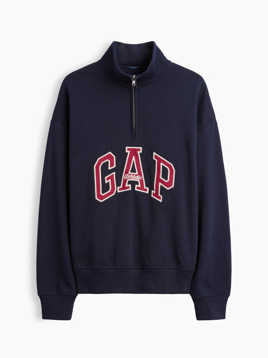Heavyweight Oversized Logo Half-Zip Pullover
