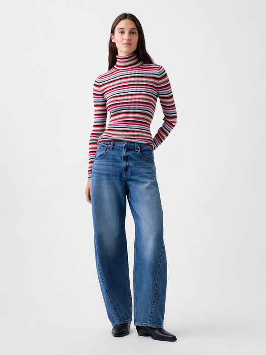 Lightweight CashSoft Rib Turtleneck Sweater