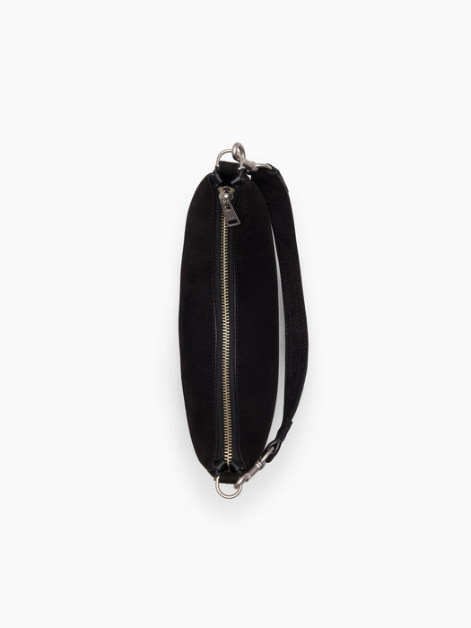 Small Vegan Suede Crescent Crossbody