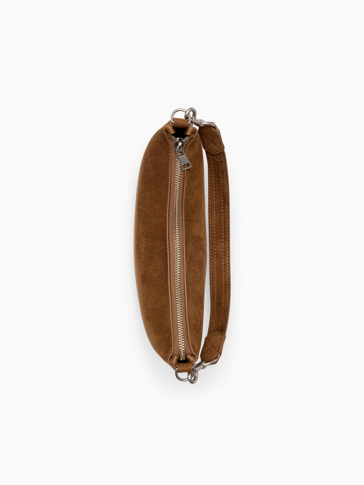 Small Vegan Suede Crescent Crossbody