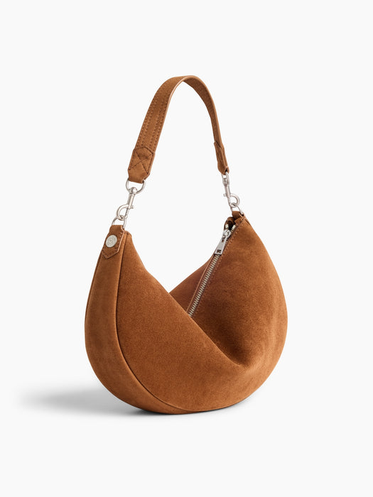 Vegan Suede Crescent Bag