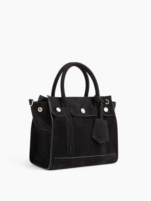 Small Vegan Suede Five Pocket Tote
