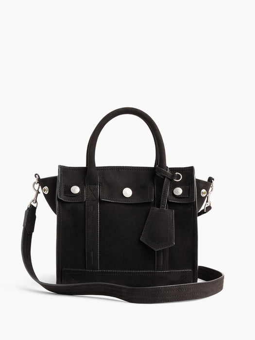 Small Vegan Suede Five Pocket Tote