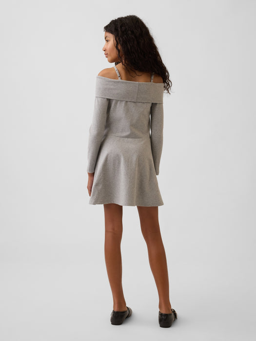 Kids Jersey Off-Shoulder Dress