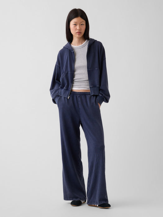 VintageSoft Terry Oversized Wedge Zip Hoodie