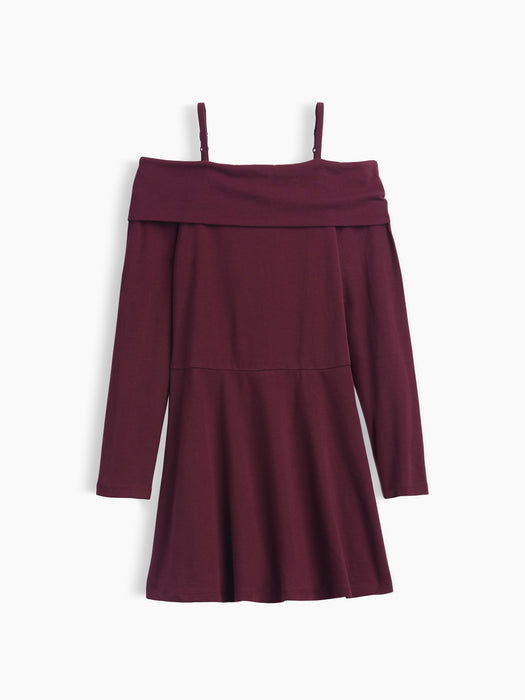 Kids Jersey Off-Shoulder Dress