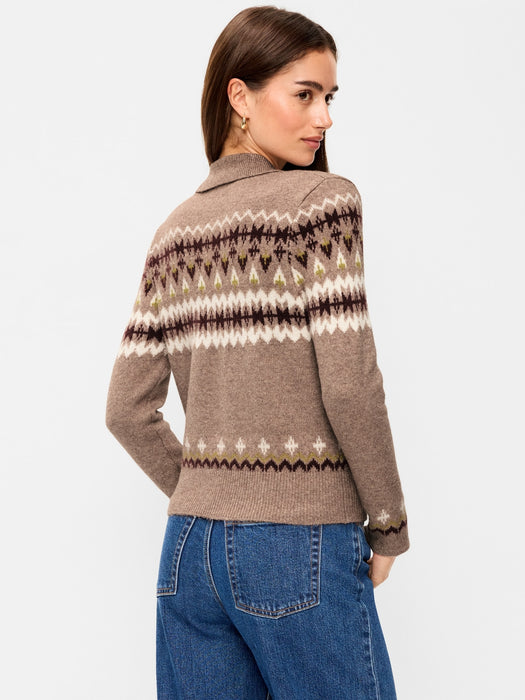 SoSoft Split-Neck Collar Long-Sleeve Sweater