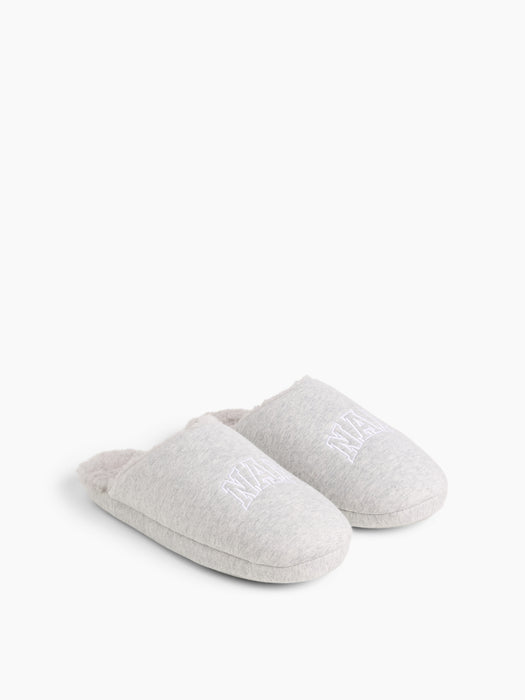 Sherpa-Lined NAP Logo Slippers