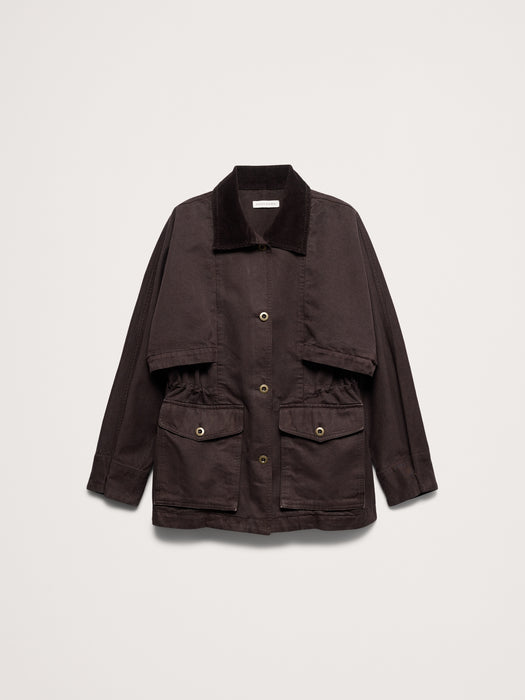 Cinched-Waist Utility Jacket