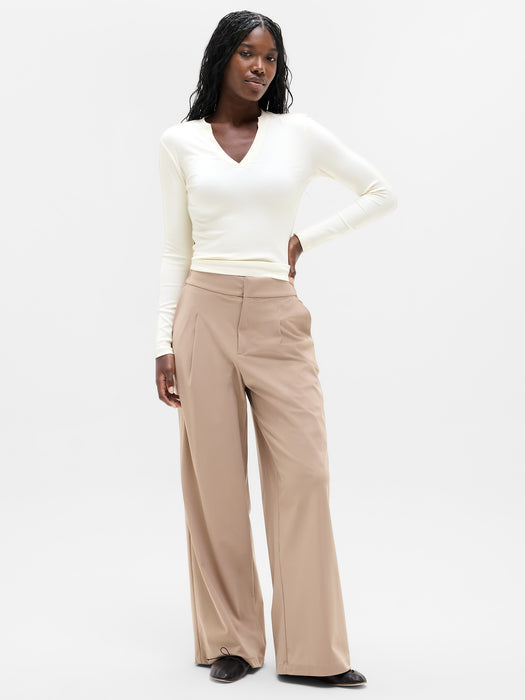Signature Rib V-Neck Top