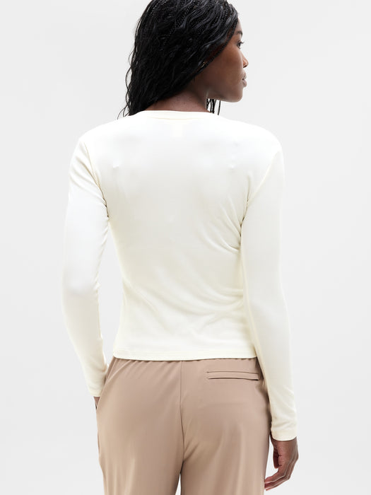 Signature Rib V-Neck Top