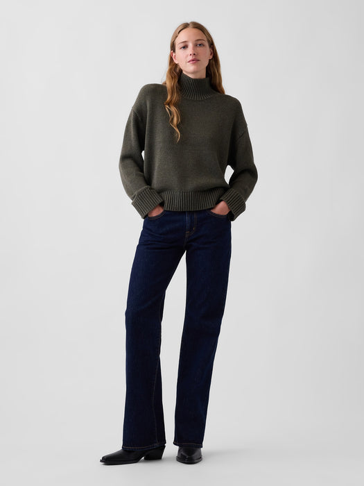 100% Cotton Oversized Mockneck Sweater