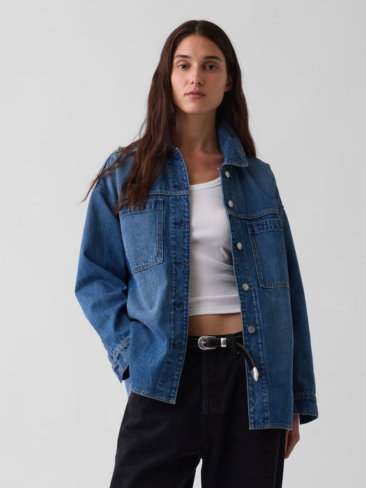 Denim Oversized Shirt Jacket