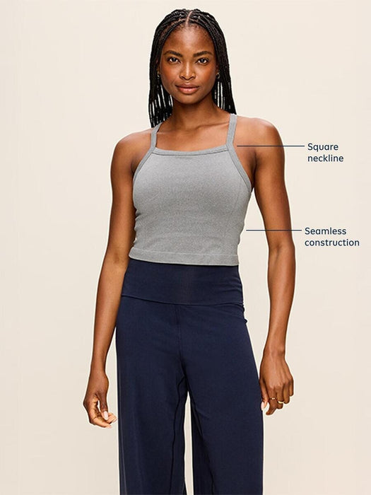 Seamless Square-Neck Longline Bra