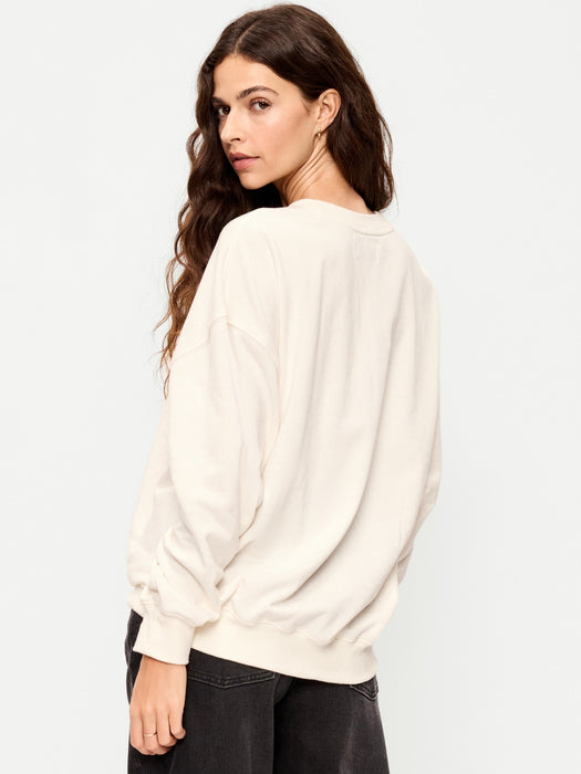 SoComfy Oversized Crew-Neck Sweatshirt