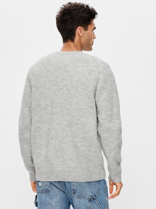 Wool-Blend Henley Sweater