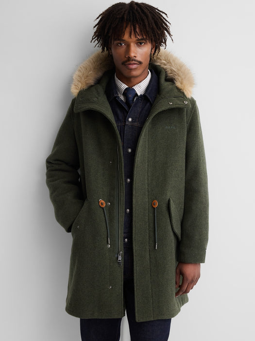 Gap × A.P.C. Oversized Wool-Blend Parka