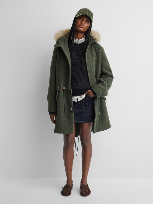 Gap × A.P.C. Oversized Wool-Blend Parka