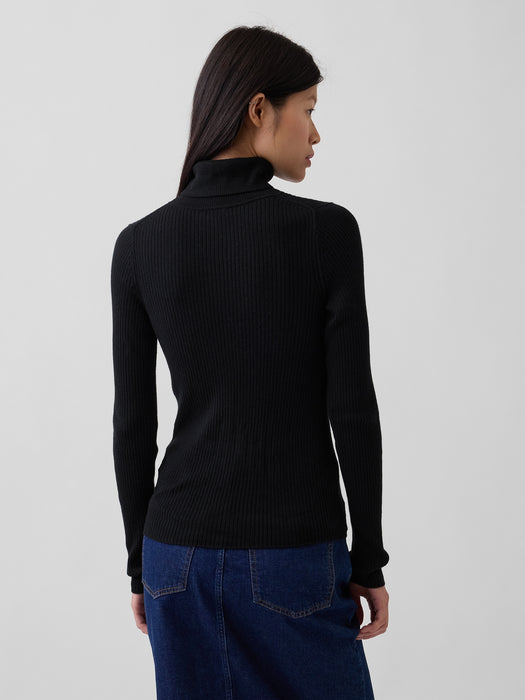 Lightweight CashSoft Rib Turtleneck Sweater