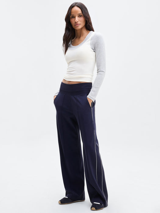 Venice High Rise Track Stripe Wide Leg Pant