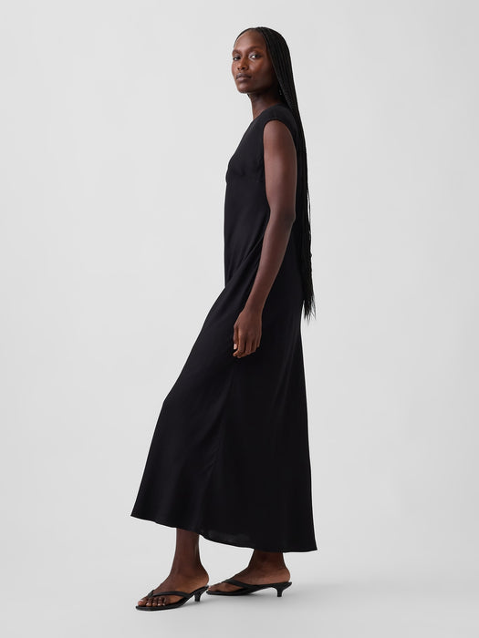 Cap-Sleeve Maxi Slip Dress