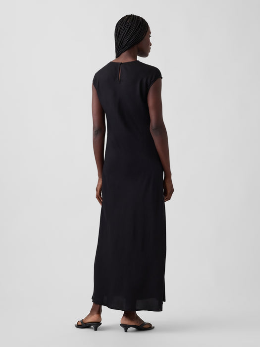 Cap-Sleeve Maxi Slip Dress