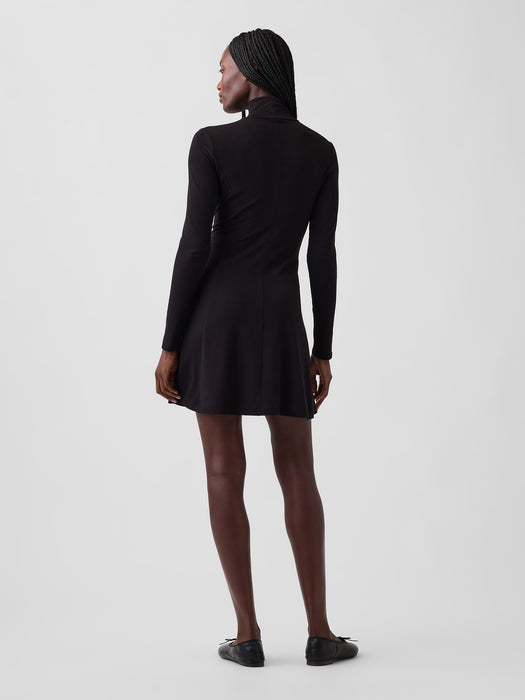 Mockneck Mini Dress