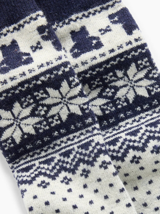 Wool-Blend Brannan Bear Fair Isle Crew Socks