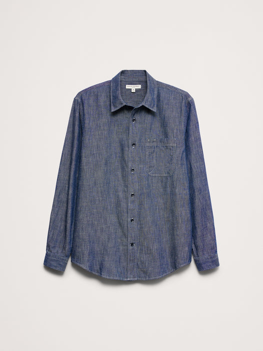 Standard-Fit Chambray Shirt