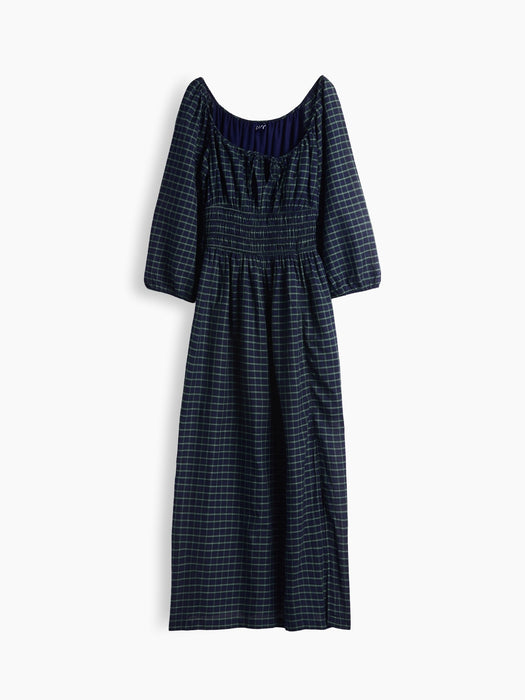 Voile Smocked-Waist Maxi Dress
