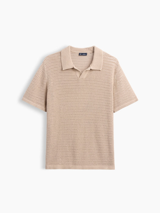 Mesh Polo Sweater Shirt
