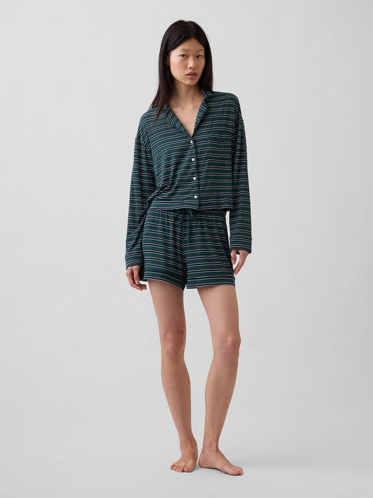 SoftMade Modal Crop PJ Top