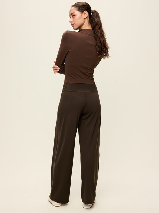 High-Waisted StudioSmooth Wide-Leg Pants