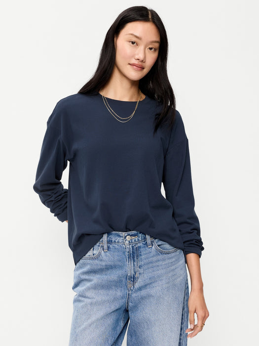 Vintage Long-Sleeve Crew-Neck T-Shirt