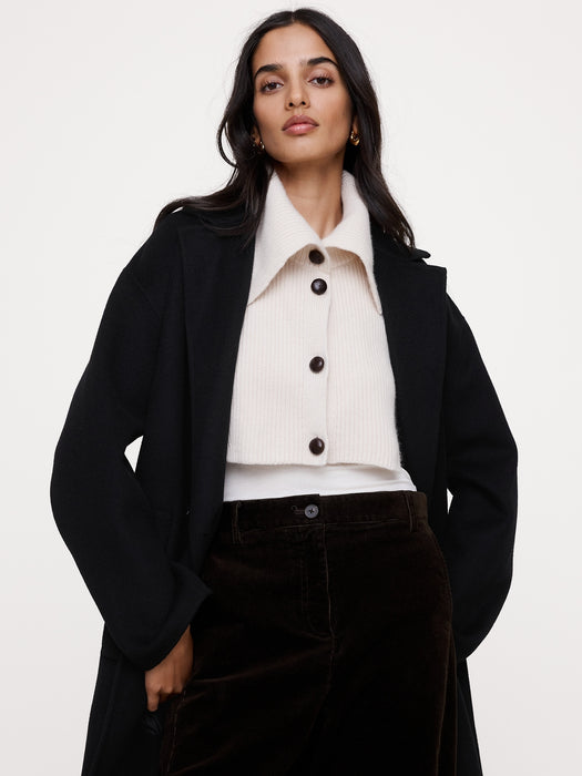 Wool-Cotton Dickie Collar