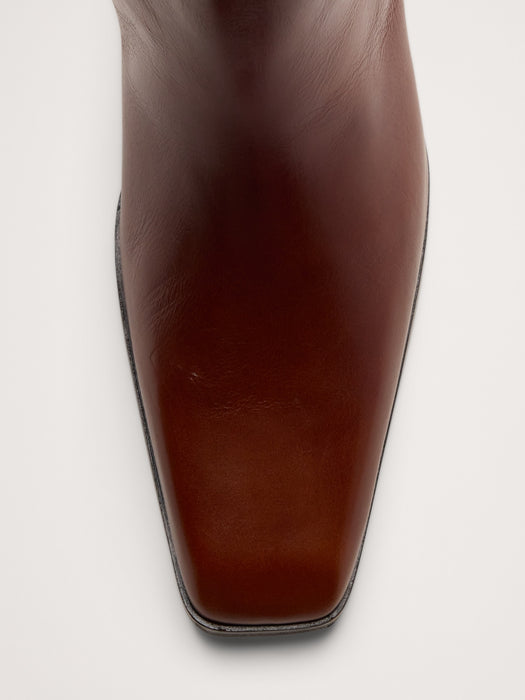 Italian Leather Knee-High Boot