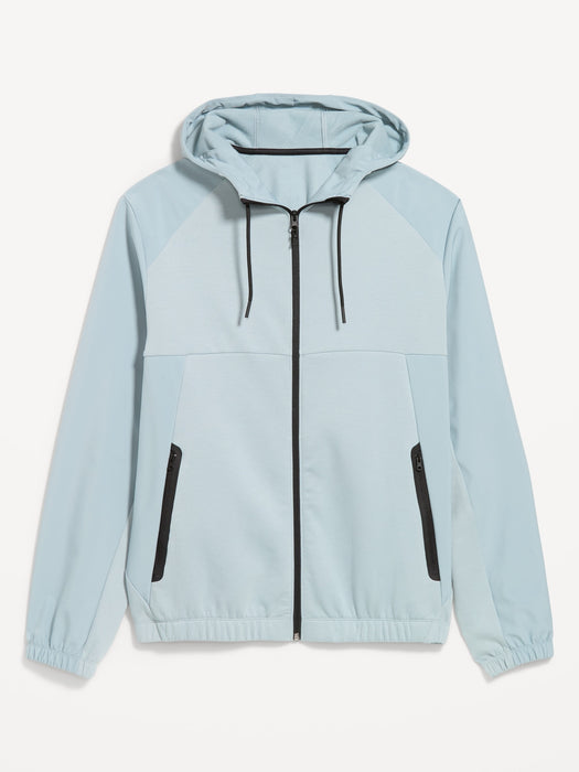 Dynamic Fleece Mixed-Media Full-Zip Hoodie
