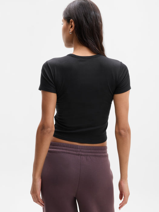 Signature Rib Crop Tee