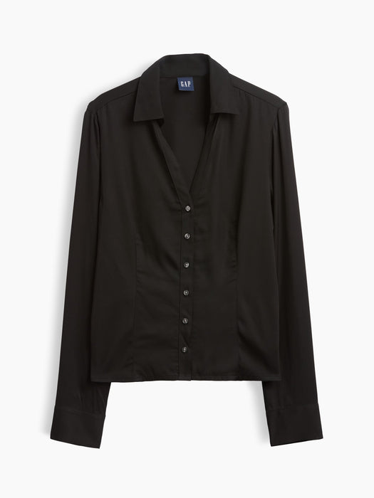Satin Fitted Shirt