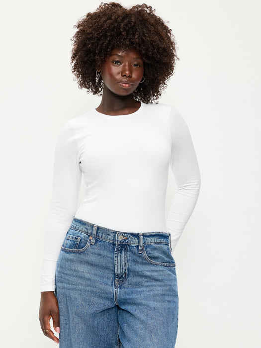 Long-Sleeve Crew-Neck Bodysuit