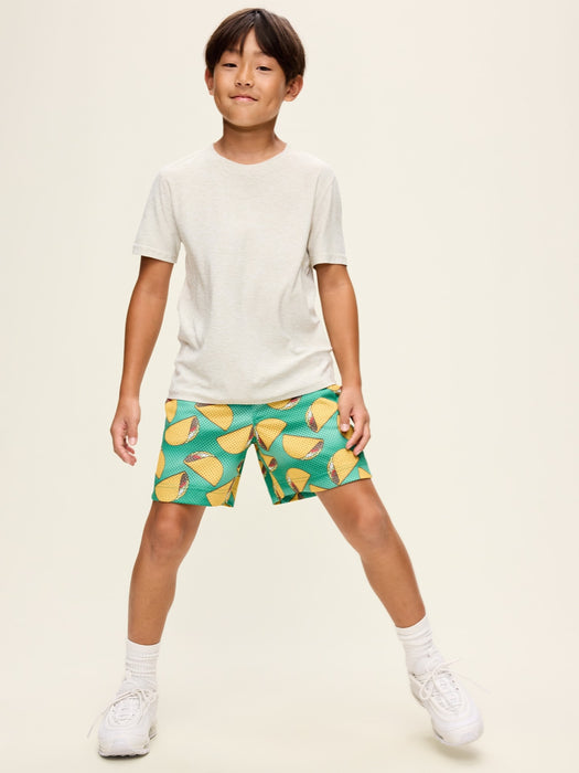 Printed Knee Length Mesh Shorts for Boys