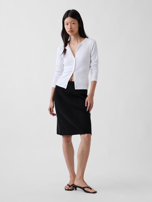 CashSoft Knee-Length Sweater Skirt