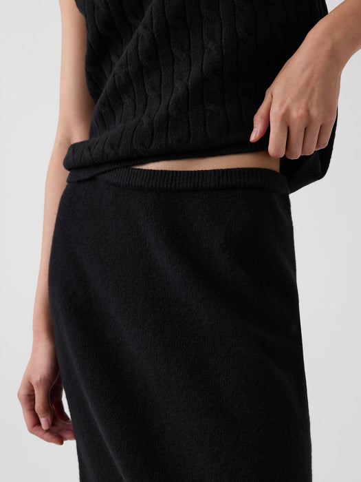 CashSoft Knee-Length Sweater Skirt