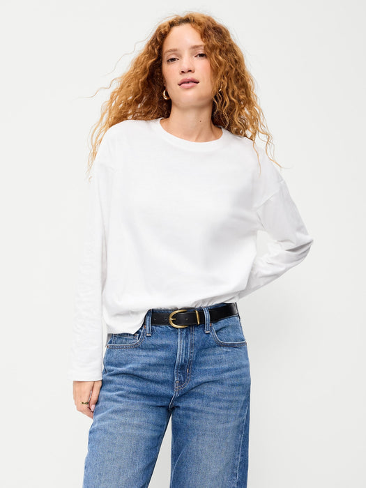 Vintage Long-Sleeve Crew-Neck T-Shirt