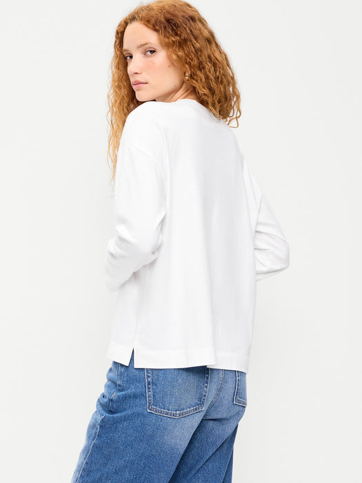Vintage Long-Sleeve Crew-Neck T-Shirt