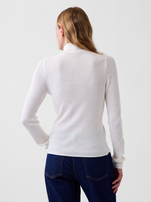 Lightweight CashSoft Rib Turtleneck Sweater