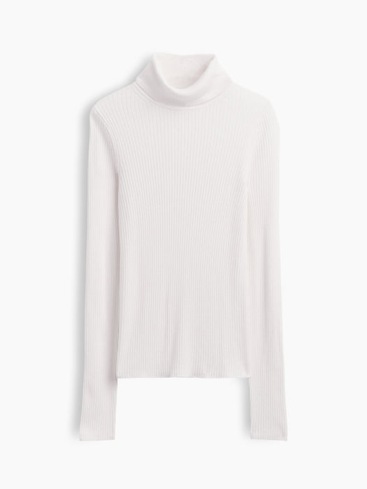 Lightweight CashSoft Rib Turtleneck Sweater